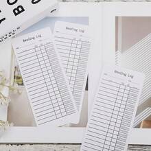 20pcs/50pcs/100pcs Reading Journal Checklist And Book Tracking Bookmarks, Book Accessories, Suitable For DIY Art Projects, School Supplies, Gift Tags - Rectangle - View 3