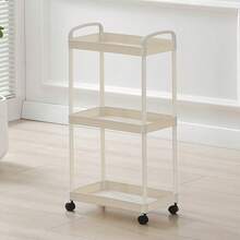 Multi-Layer Rolling Storage Cart - Compact Space-Saving Design, Durable Plastic Structure, Suitable For Kitchen, Bathroom, Bedroom, Office, Warehouse, Garage - Easy To Assemble, Multi-Functional Multi-Layer Storage Rack, Home Storage Rack, Read Instructions - Car Storage Rack/Black - View 13