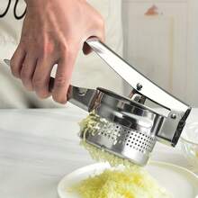 Multifunctional Manual Juicer, Stainless Steel Manual Juicer, Multifunctional Fruit & Vegetable Juicing Tool, Vegetable Presser, Efficient Juicer, Rust-Proof Material, Juicer, Suitable For Fitness Enthusiasts And Health Conscious People. - Silver - View 8
