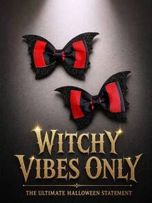2 buah Jepit Rambut Kelelawar Halloween, Cocok untuk Pesta Kostum Cosplay, Jepit Rambut Samping Halloween - MultiWarna - View 10