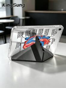 Kingsung Heart Pattern Y-Shaped Folding Acrylic Tablet Case Compatible With Samsung Tablets/Pad Mini6/7/9.7/10.2/10.5/10.9/12.9/Pro 11, 10th Generation, Protective Cover Supports Multi-Angle Adjustment, Six Ways To Place The Bracket, Built-In Pen Slot, Anti-Drop Protection, Automatic Wake/Sleep.Compatible With Kindle Paperwhite 12th Gen 2024/11th Gen 2022,Clara Colour. - Multicolor - View 7