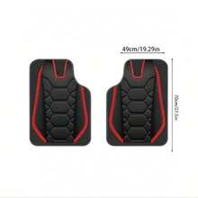 Car Floor Mats: 5pcs Luxury Black And Red Abdominal Muscle Pattern, Durable, Easy To Clean, All-Weather – Fit For Cars, Trucks, SUVs – Ideal Gift For Car Enthusiasts - A - View 9