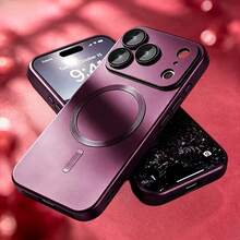 1pc Deep Cherry Metallic Paint Ultra-Thin Lightweight Magnetic Wireless ...