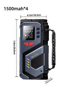 Power Bank Jump Starter Darurat Mobil dengan Kompresor Udara 150PSI, Starter Baterai Portabel 12V dengan Layar LCD dan Pengisian Cepat USB-C, Pompa Pengisi Ban dan Perlengkapan Daya Darurat Mobil, Cocok untuk Sedan, Truk, SUV, Aksesoris Mobil - Wireless - View 10