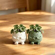 Cute Lucky Heart-Shaped Planter, Succulent & Pothos Flower Pot, Suitable For Home, Office, Cafe, Bar Desktop Art Decor, Exquisite Room Decoration, Holiday Gift - Multicolor - View 6
