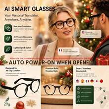 SENBONO Smart Glasses With Wireless Connectivity, Multilingual Translation, Music Playback, Hands-Free Calling, And Touch Controls | Modern Eyewear – Christmas Gifts - View 6