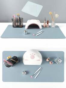 Grey Nail Art Table Mat, Waterproof Foldable, Nail Art Hand Rest Pad - Grey - View 6