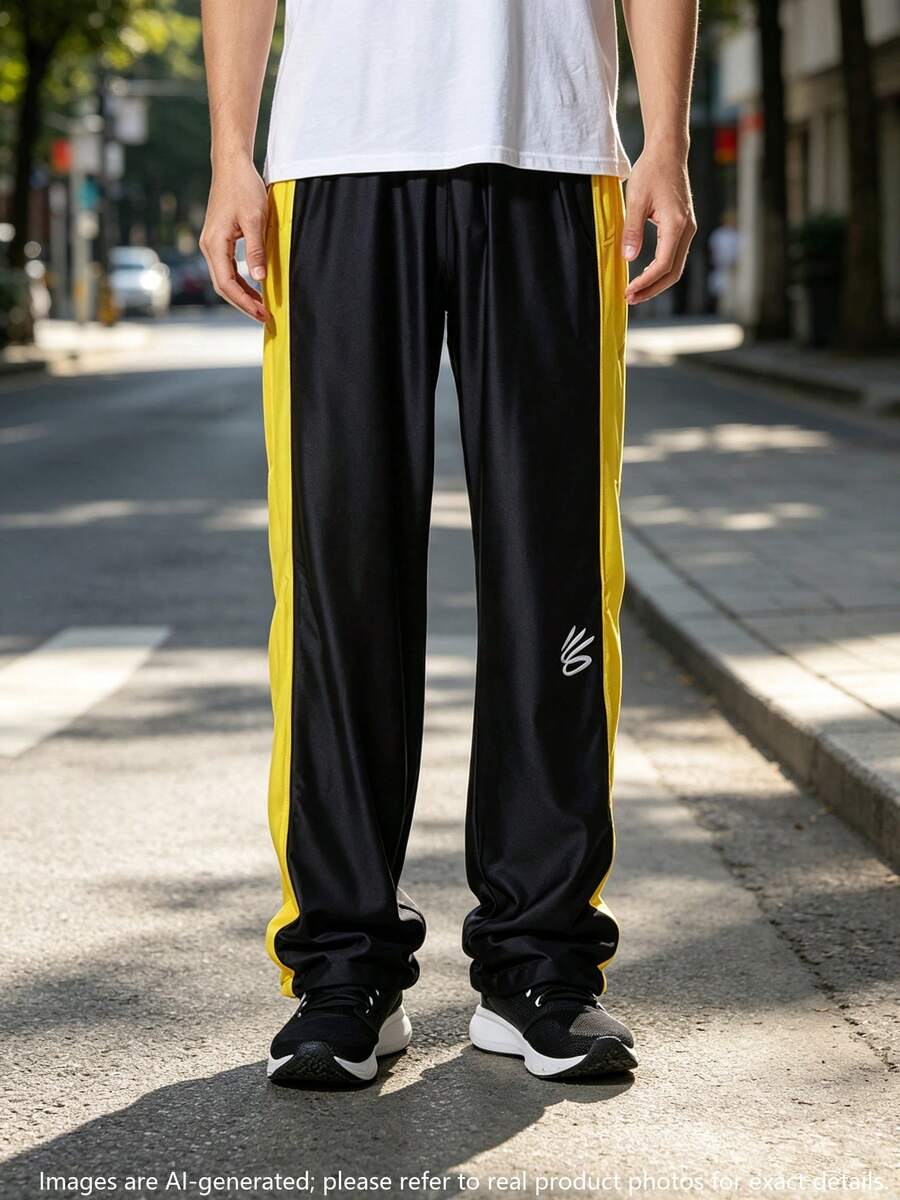 Under Armour Men's APAC Curry Snap Pant Lightweight Comfortable Loose Straight Leg Pants For Daily Sports And Casual Wear 6012759-001 - Black - View 1