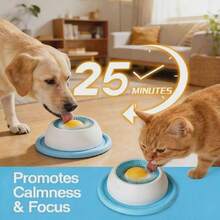 1PC Pet Cat Dog Interactive Licking Toy, Multi-Functional Rotating Rolling Ball Licking Device, Suction Cup Anti-Slip Design, Fun Boredom Relief Educational Toy, Suitable For Cat And Dog Daily Interaction - Multicolor - View 1