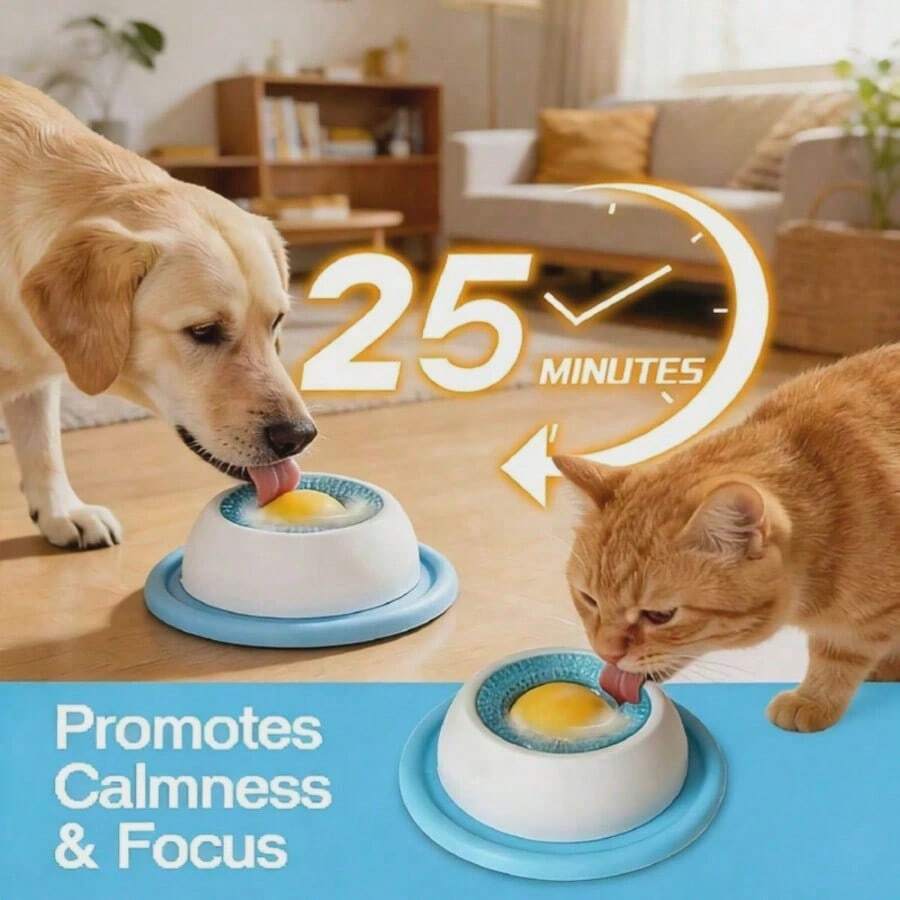 1PC Pet Cat Dog Interactive Licking Toy, Multi-Functional Rotating Rolling Ball Licking Device, Suction Cup Anti-Slip Design, Fun Boredom Relief Educational Toy, Suitable For Cat And Dog Daily Interaction - Multicolor - View 1