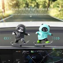 Car Interior Decor Sliding Bear Dashboard Ornament, Floating Screen Universal Car Dashboard Ornament, Cartoon Bear Dashboard Ornament, New Car Dashboard Ornament - Multiple Styles - View 2