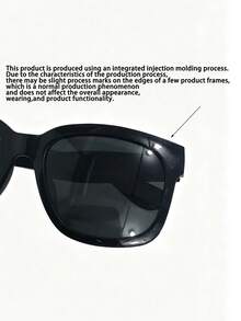 4 Pairs Fashionable Retro Black Square Frame Fashion Glasses, Perfect For Outdoor Travel And Cycling - Multicolor - View 7