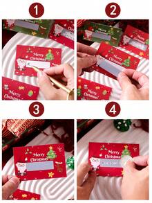 10/20pcs Christmas Scratch-Off Cards - Red & Green Holiday Gift Cards, Merry Christmas Design, Suitable For Parties, Events, DIY Rewards, Christmas And Snowflake Decor - View 12