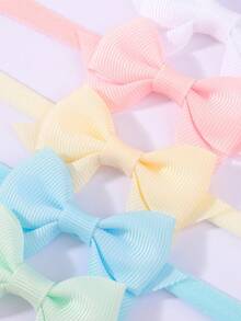 bilicaca 6pcs Candy Color Kids Bow Headbands, Soft Comfortable Non-Damaging Baby Headbands, Cute Versatile Girls Hair Accessories - Multicolor - View 10