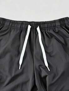 1pc Comfortable Breathable Sports Casual Long Pants For Spring Autumn Winter - Black - View 3