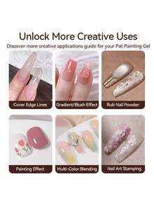 UR SUGAR 9 Colors/1 Set 4-In-1 Painting Gel Nail Polish, Suitable For Gradient Nail Art, Printed Patterns, Soak-Off Removal, UV/LED Gel, Autumn Style - Multicolor - View 9