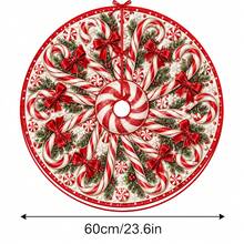 1件裝棒棒糖拐杖糖花紋聖誕樹裙，優雅配色節日裝飾，5種尺寸，中性節日禮物，適用於居家與派對聖誕家居裝飾 - 發光棒棒糖拐杖糖 - 查看 15