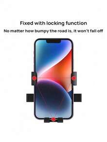 Newmine ZJM1 Phone Holder, Easy Installation, Locking Function, Gravity-Linked Claws, Golden Triangle Structure, 360° Adjustable, Thickened Anti-Slip Padding - Black - View 5