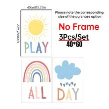 3pcs Bohemian Room Decor Paintings Canvas Wall Art Nursery Decor, Sun Canvas Painting, Daycare Poster, Classroom Decor Play Area Sign, Unframed, Modern Canvas Wall Art, Room Poster, Room Decor Supplies, Home Decor, Room Decor Aesthetic, Western Decor - Multicolor - View 15