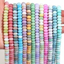 1pc Glass Floral Wheel Abacus Beads, Solid Color Spacer Beads For Bracelet Chain, DIY Necklace Earrings Pendant Jewelry Making Accessories - Abacus Beads - View 3