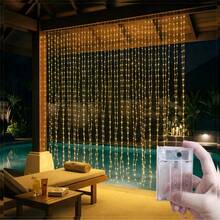 LED Curtain Lights, Indoor Use, Suitable For Christmas, Wedding, Party And Curtain Decoration, Birthday Party And Holiday Indoor Wall Decoration Fairy Lighting (Batteries Not Included) - Battery-operated Curtain Lights - View 7