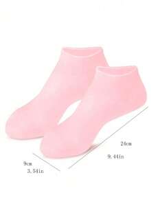 1pc Silicone Foot Care Socks, Anti-Cracking Moisturizing Gel Socks, Dead Skin Removal Protection Silicone Socks, Elastic Foot Skincare Socks - White - View 8