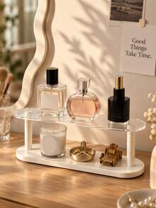 Rak Penyimpanan Kosmetik, Rak Pajangan Parfum, Kotak Organizer Perawatan Kulit, Rak Meja Rias, Organizer Perlengkapan Mandi Kamar Mandi, Rak Penyimpanan Meja Rumah - Putih - View 8
