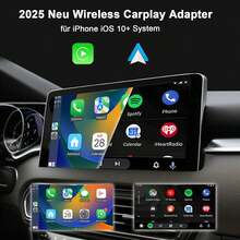 2-In-1 Wireless Carplay Adapter With Wired Carplay (USB To C), Metal Design Mini Wireless CarPlay Adapter Compatible With Iphone IOS 10+ System - 2 In 1 - View 3