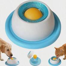 1PC Pet Cat Dog Interactive Licking Toy, Multi-Functional Rotating Rolling Ball Licking Device, Suction Cup Anti-Slip Design, Fun Boredom Relief Educational Toy, Suitable For Cat And Dog Daily Interaction - Multicolor - View 6