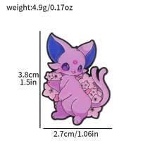 Anime Character Enamel Brooch, Cute Pikachu Eevee Charmander Metal Lapel Badge, Cartoon Collectible Backpack Accessory, Fan Gift - Multicolor - View 16