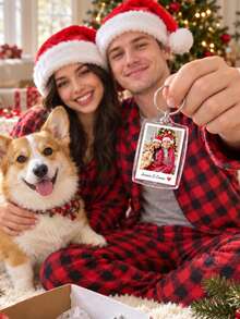 1/3/5Pcs Custom Photo And Text Keychain,Personalized Acrylic Keychain,Custom Couple Keychain, Photo Key Ring,Valentine's Day,Birthdays Gift - Multicolor 2 - View 10