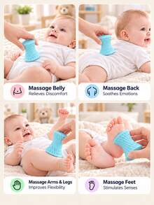 Infant & Toddler Bath Water Play Multi-Texture Enamel Massage Ball Sound-Making Hand-Grip Toy Holiday Gift - Multicolor - View 10