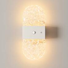 Crystal Sensor Wall Light, Acrylic Wall Light, USB Night Light, Wall Light Decorative Lighting, Wireless Wall Light, Battery Powered Alloy Design, Rechargeable Magnetic Night Light, Suitable For Hallway, Kitchen Cabinet And Room Decoration - Round Multicolor - View 8