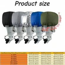 1pc Marine Outboard Engine Cover, Made Of Heavy-Duty 420D Wear-Resistant Oxford Fabric, Suitable For 6-250HP Marine Engines, Provides All-Weather Protection, Suitable For Yachts And Boat Engines - Black - View 5