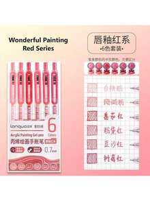 Languo NEW Comfortable-Big Refill 6pcs/Set 90colors Clicker Gel Pen Colors Graffiti Gel Pen,Full Needle Nib,High Quality Ink Artist Drawing For Stackable Colors, Doodle Drawing, Handwriting, Learning Markers Art Supplies Stationery - Sets - View 7