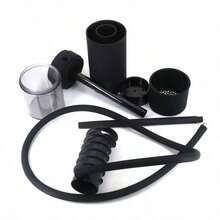 Portable Water Pipe, Single Tube Water Pipe, Multi-Purpose Water Pipe Bowl, Mini Water Pipe, Car Water Pipe, Travel Water Pipe - Black - View 5