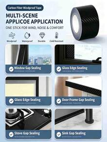 Window Windproof Sealing Tape, No Residue, Waterproof And Windproof For Glass Door And Window Cracks, Winter Special Offer Cold-Proof And Warm-Keeping Film Tape, Plastic Steel Typhoon-Proof And Leak-Proof Sealing Window Tape - Multicolor - View 10