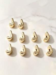 10pcs Optional Gold/Silver Large Hole 26 Uppercase Alphabet Beads Electroplated DIY Phone Chain Keychain Bag Charm Jewelry Accessories - Multicolor - View 58
