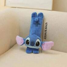 Stitch Plush Car Headrest Pillow And Seat Belt Cover, Soft Fluffy Auto Neck Cushion, Cute Car Interior Accessories - Multicolor - View 8