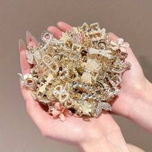 10PCS (Random Style) Floral Hair Clips Claw Clips Set - Exquisite Small Claw Clips - Side Forehead Hair Clips - Bangs Hair Clips - Elegant Women's Hair Accessories Rhinestone Hair Clips - Multicolor - View 7