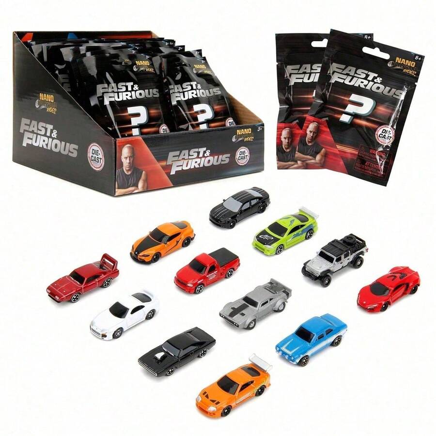 Simba 2/4/6pcs Blind Bag Nano Cars, Mystery Collectible Toys, 12 Styles Detailed Nano Metal Toy Cars (4cm), Suitable For Fans And Collectors - Multicolor - View 1