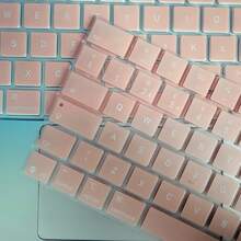 SDYIGOE 1 قطعة بطانية لوحة مفاتيح وردي خوخي، بتصميم أوروبي، متوافق مع MacBook Neo 13 بوصة (A18) Pro 2026 A3404 512GB مع Touch ID، ملمس مريح، مقاوم للبقع، ملاءمة دقيقة - مشاهدة 3
