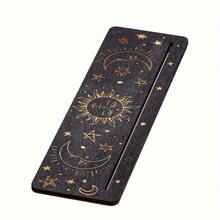 2pcs Wooden Tarot Card Holders - Moon & Sun Design, Witchcraft Style Display Stand, Suitable For Cards And Handicrafts, Ideal For Parties And Events - Multicolor - View 4