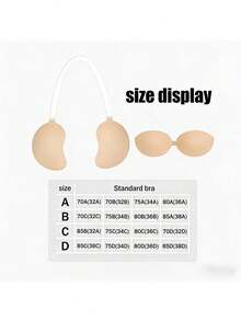1pc Mango Yellow Push-Up Adhesive Bra With Invisible Straps And Front Closure, Reusable, Suitable For Swimwear And Deep V-Neck Outfits - Multicolor - View 7