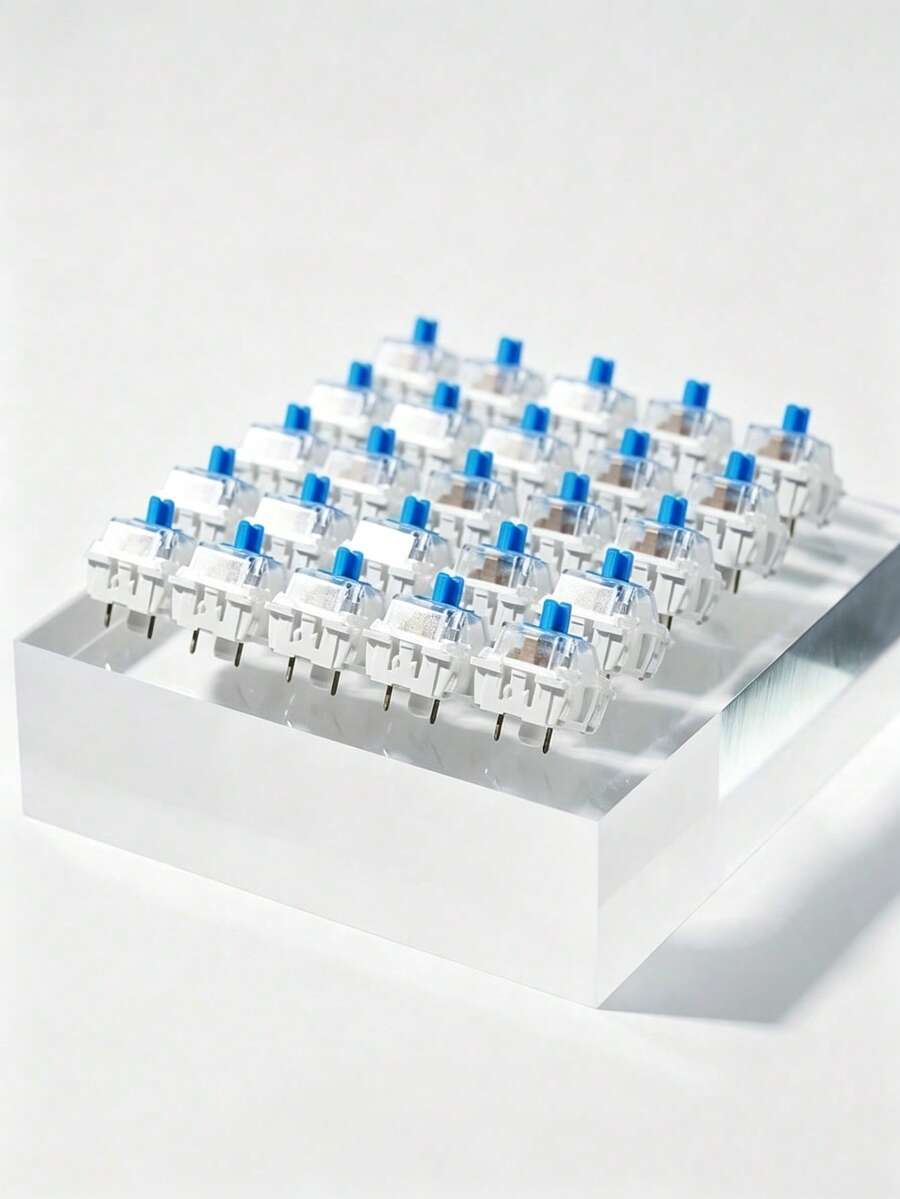 Mechanical Keyboard With Cross-Shaped Blue, Red, Brown And Black Switches; DIY Computer Keycaps; Bluetooth Keyboard Keychain; Gaming Vibration Device; PC Games Related To Gaming - View 1