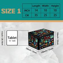 Medical First Aid Box Dinosaur World Travel Print Foldable Storage Box, Zippered Hand-Carry Storage Bin, Upgraded Fabric Large Capacity Organizer, Suitable For Closet, Dorm, Underbed Storage, Organizing Clothes, Bedding, Toys, Miscellaneous Items, Home Moving Organization Storage Box - Multi-color - View 12
