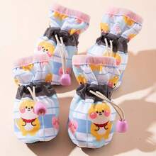 4pcs/Set Waterproof Pet Dog Shoes, Dolphin Shape, PVC Material With Anti-Slip Function, Waterproof Anti-Slip Soft Cushion Sole, Equipped With Adjustable Paw Protection Device, Suitable For Puppies, Small Dogs, Medium Dogs, Ideal For Outdoor Walking, Hiking, Wading On Wet Surfaces. - Multicolor - View 16