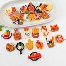 Realistic Bread DIY Garden Decor, Miniature Food Bread DIY Handmade Resin Fridge Magnet Accessories, Miniature Scene Mini Kitchen - Mixed Bread Random - View 4