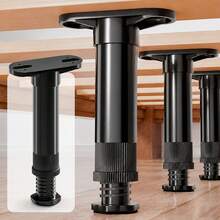 Set Of 4 Heavy-Duty Adjustable Height Bed Legs, Suitable For Beds, Sofas, Cabinets And Tables; Can Be Used For DIY Making Tables, Beds And Furniture Support (Not Suitable For Tilted Bed Legs). - L-18-30 - View 4