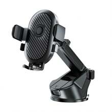 Remax Car Phone Holder With Suction Cup, Dashboard Mount, 360° Rotation, One-Click Lock, Adjustable Base, Hollow Silicone Pad, Suitable For 4-6.5 Inch IPhone And Android Phones, Car Accessories, Car Essentials, Car Supplies - Black - View 12